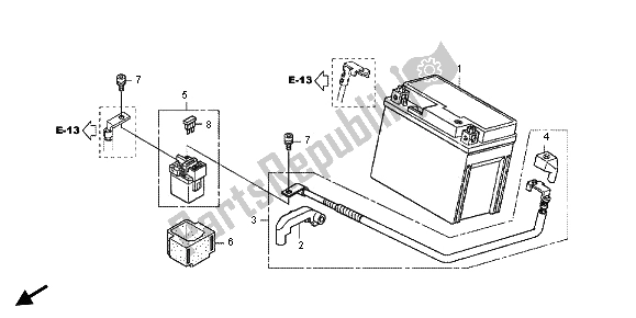 Tutte le parti per il Batteria del Honda CBR 125R 2013