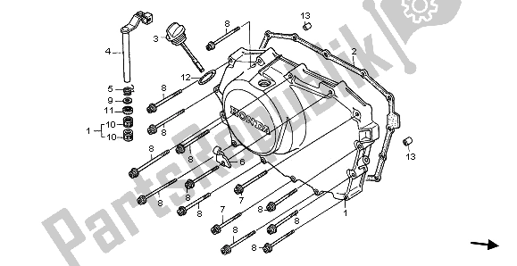 Todas las partes para Tapa Del Cárter Derecho de Honda XL 600V Transalp 1996