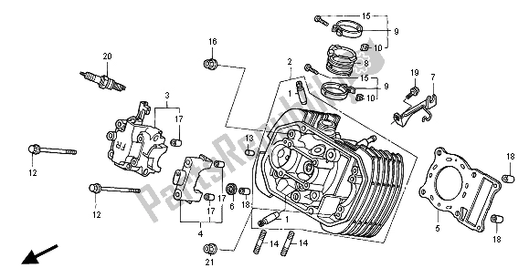 Todas las partes para Culata (delantera) de Honda VT 125C 2000