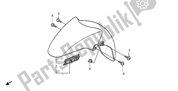 All parts for the Front Fender of the Honda NSS 250S 2010