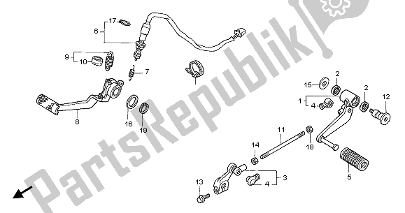 All parts for the Pedal of the Honda CB 1300F 2003