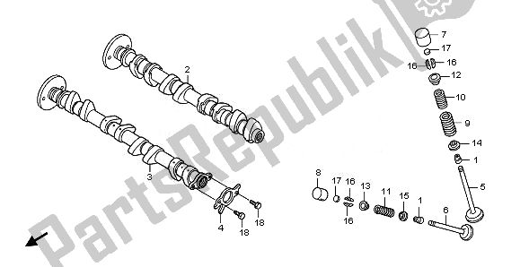 All parts for the Camshaft & Valve of the Honda CBR 600 RR 2008