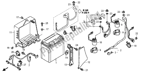 Toutes les pièces pour le Batterie du Honda GL 1800 2013