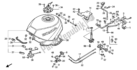 Todas las partes para Depósito De Combustible de Honda VFR 750F 1992