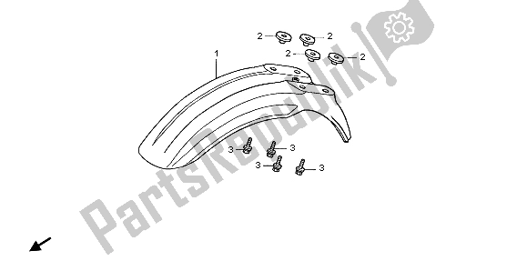 All parts for the Front Fender of the Honda CR 85 RB LW 2004