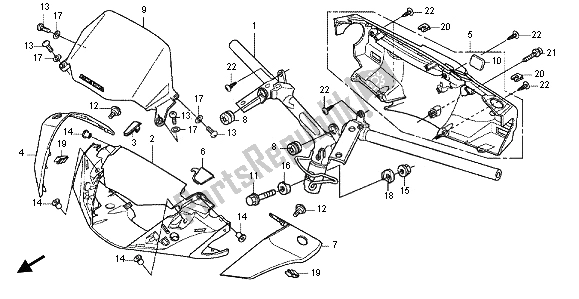 All parts for the Handle Pipe & Handle Cover of the Honda SH 125R 2012