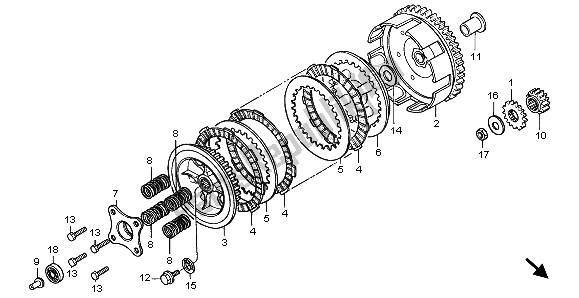 Todas las partes para Embrague de Honda CR 80 RB LW 2001