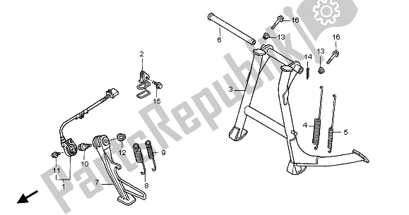 Tutte le parti per il In Piedi del Honda NT 650V 2003