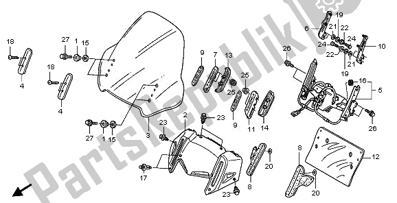 Todas las partes para Pantalla De Viento de Honda ST 1300A 2010