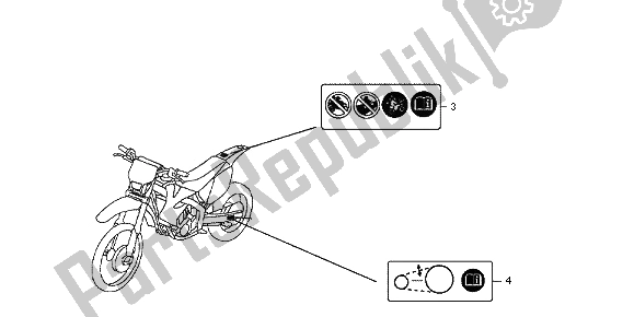 Todas las partes para Etiqueta De Precaución de Honda CRF 450X 2013