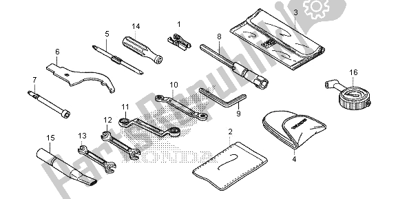 All parts for the Tool of the Honda CB 1000 RA 2013