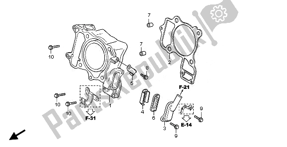 Alle onderdelen voor de Cilinder & Membraan van de Honda SH 300A 2011
