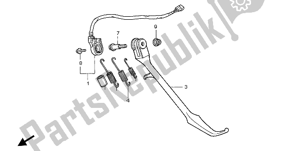 All parts for the Stand of the Honda VF 750C 1996