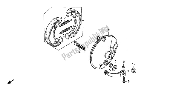 All parts for the Front Brake Panel of the Honda CRF 70F 2011