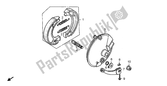 All parts for the Front Brake Panel of the Honda CRF 70F 2011