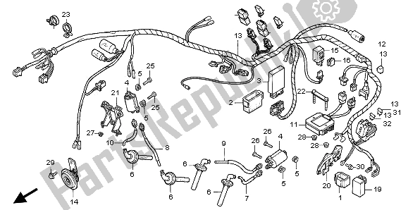 Todas las partes para Arnés De Cables de Honda VF 750C 1996