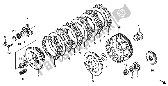 All parts for the Clutch of the Honda TRX 300 EX Sportrax 2003