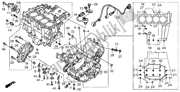 Todas las partes para Caja Del Cigüeñal de Honda CB 1000R 2009