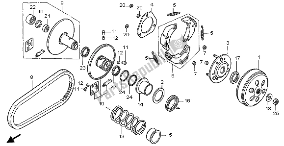 Todas las partes para Cara Conducida de Honda SH 125S 2008