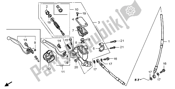 Tutte le parti per il Fr. Pompa Freno del Honda CRF 250R 2006