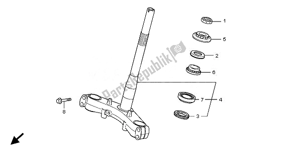 All parts for the Steering Stem of the Honda SH 300 2010