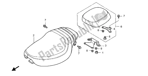 All parts for the Seat of the Honda VF 750C 1996