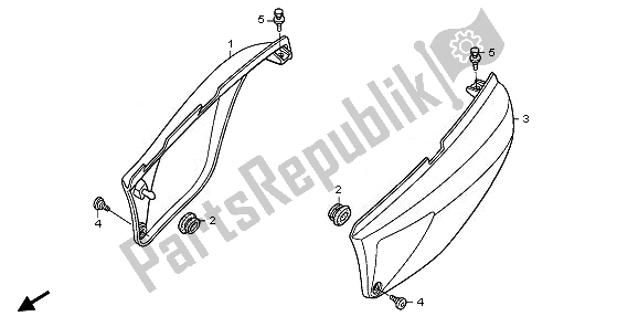 All parts for the Side Cover of the Honda XL 125V 2011