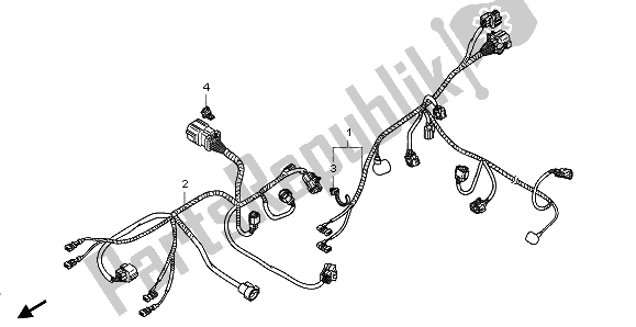 Tutte le parti per il Imbracatura Secondaria del Honda NSA 700A 2009