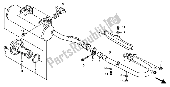 Tutte le parti per il Silenziatore del Honda TRX 250 EX Sportrax 2007