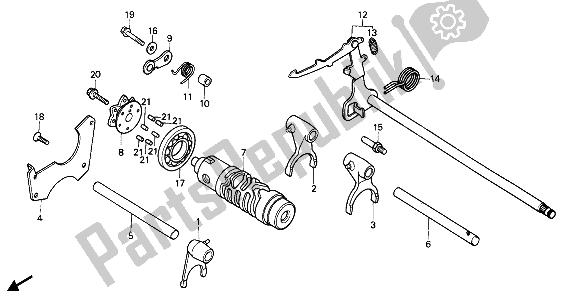 Todas las partes para Tambor De Cambio De Marchas de Honda CB 450S 1988