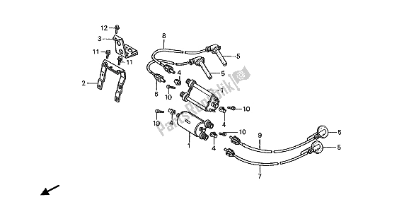 Todas las partes para Bobina De Encendido de Honda ST 1100 1990