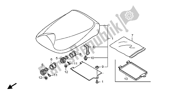 All parts for the Seat of the Honda NPS 50 2006