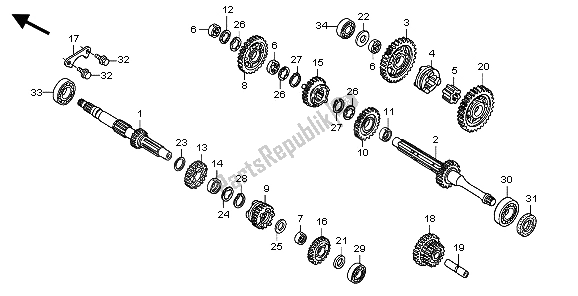 All parts for the Transmission of the Honda TRX 250 EX Sportrax 2007