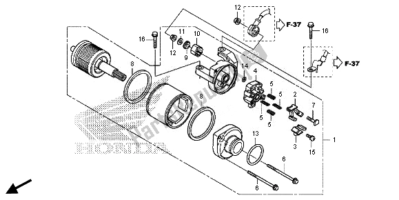 Todas las partes para Motor De Arranque de Honda CRF 250M 2014