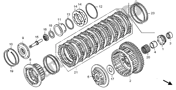 All parts for the Clutch of the Honda CBR 1000 RR 2009