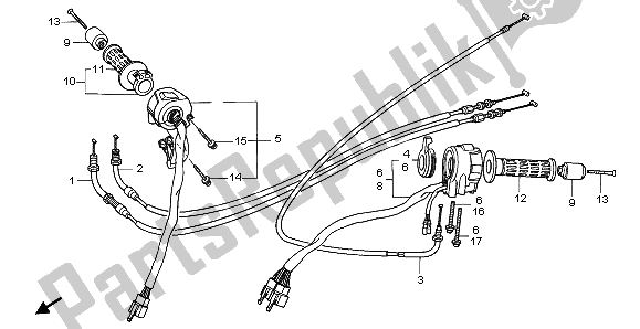 Tutte le parti per il Interruttore E Cavo del Honda CBR 1000F 1998