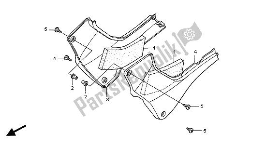 All parts for the Side Cover of the Honda CB 600F2 Hornet 2002