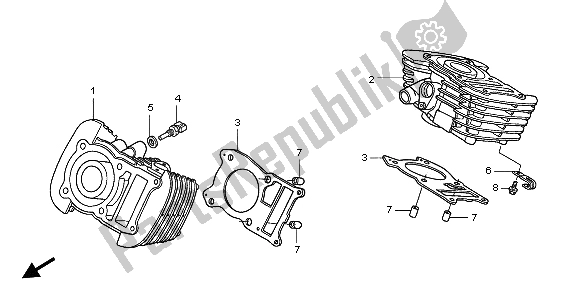 Todas las partes para Cilindro de Honda XL 125V 2002