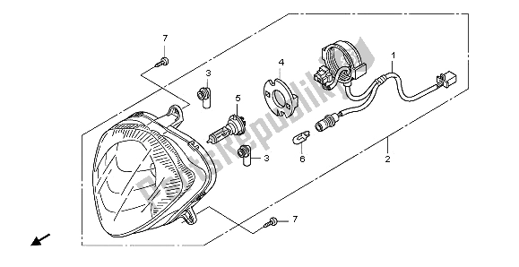 Todas las partes para Faro de Honda PES 125 2013