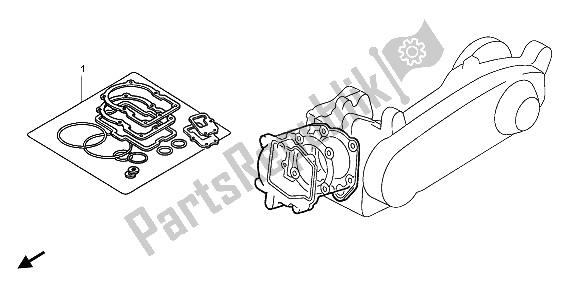 All parts for the Eop-1 Gasket Kit A of the Honda SH 125S 2008