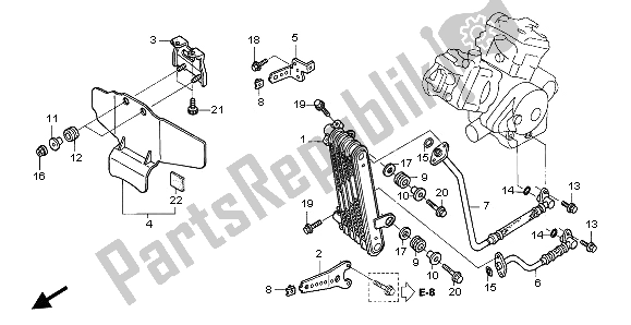 Todas as partes de Radiador De óleo do Honda VTR 1000 SP 2002