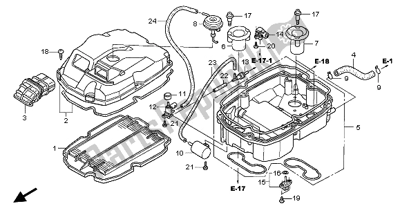 Todas las partes para Filtro De Aire de Honda VFR 800 2002