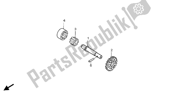 Todas as partes de Bomba De óleo do Honda CRF 250R 2006