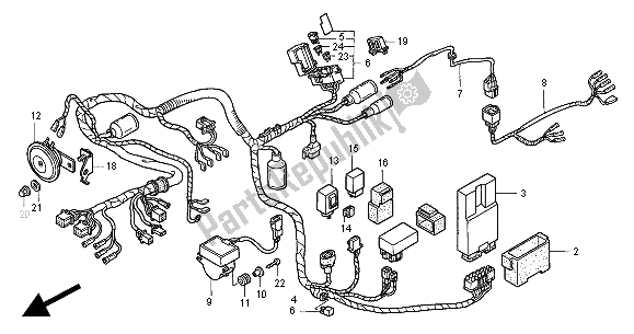 Todas las partes para Arnés De Cables de Honda GL 1500C 2000