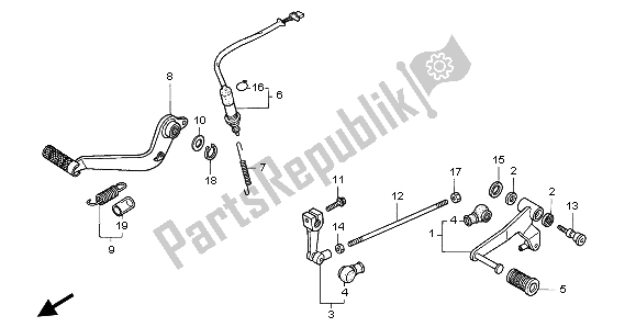 Tutte le parti per il Pedale Del Freno E Cambio Pedale del Honda CBR 600F 1997