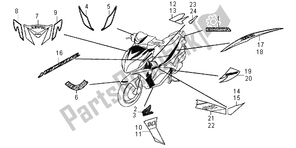 Tutte le parti per il Segno E Striscia del Honda NSC 502 WH 2013