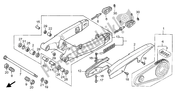 Tutte le parti per il Forcellone del Honda CBR 600 FS 2002