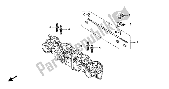 All parts for the Throttle Body(components) of the Honda CB 1300F 2003