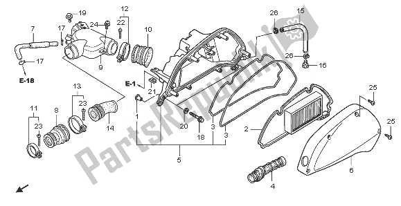 Tutte le parti per il Filtro Dell'aria del Honda PES 125R 2008