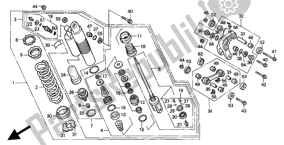 Todas las partes para Cojín Trasero de Honda XR 600R 1993